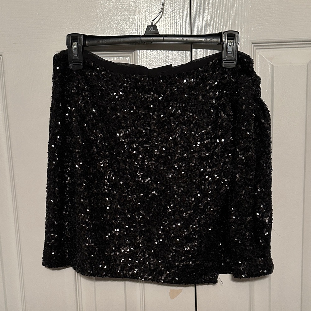House of Harlow 1960 Black Sequin Mini Skirt